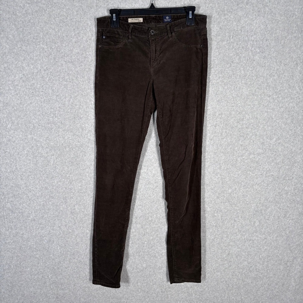 AG Adriano Goldschmied Low Rise Corduroy Pant 30R Chocolate Legging Soft Neutral